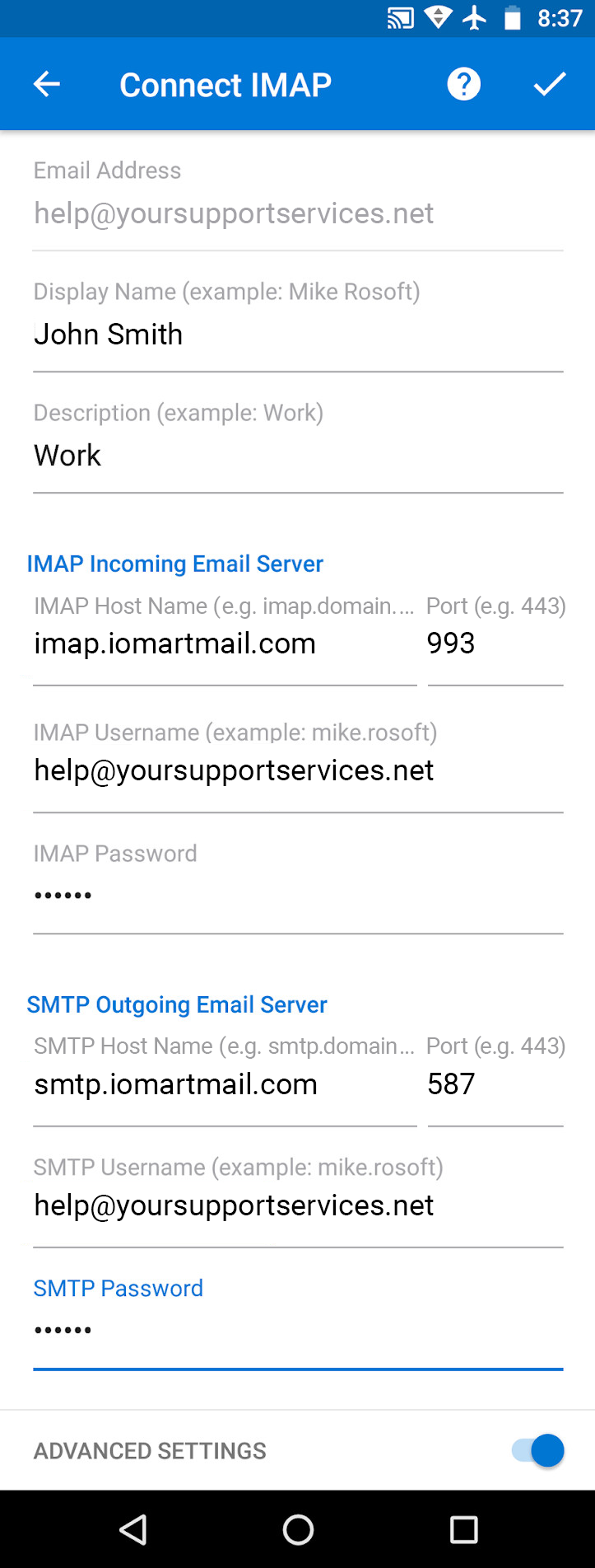 Imap - Support Services - iPhone & iPad Email Setup Guide