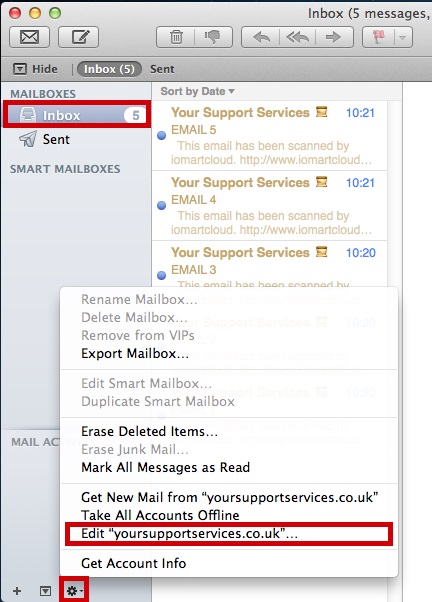 mac mail email settings