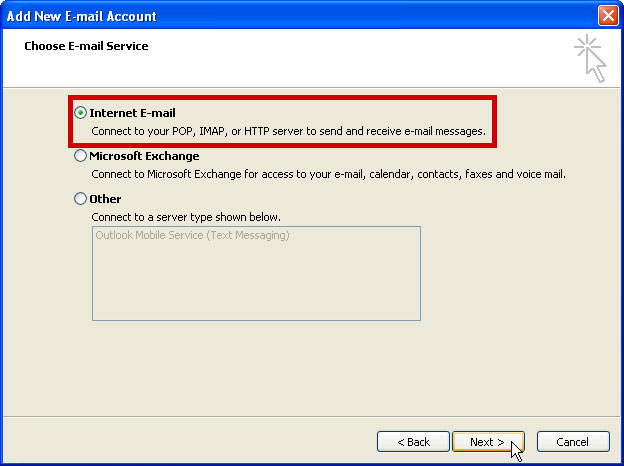 email setup for outlook 2007