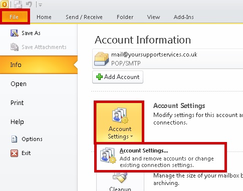 Outlook 2010 не принимает пароль imap yandex