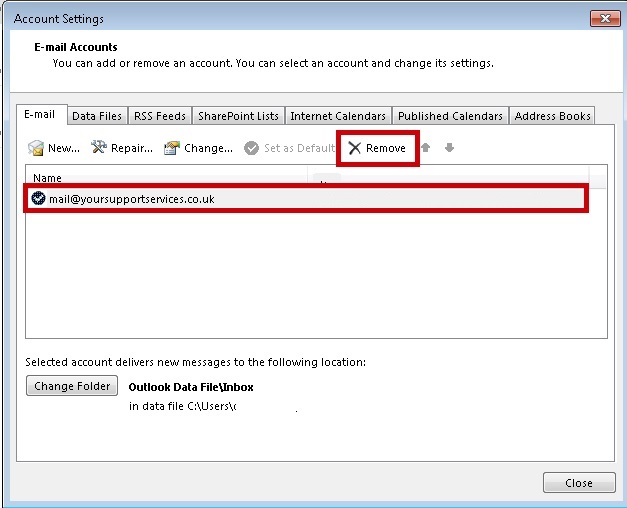 Outlook 2013 и яндекс почта imap не хочет работать с папками