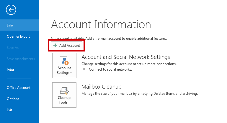 how to connect two email accounts in outlook 2013