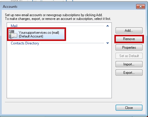 how to delete windows live mail